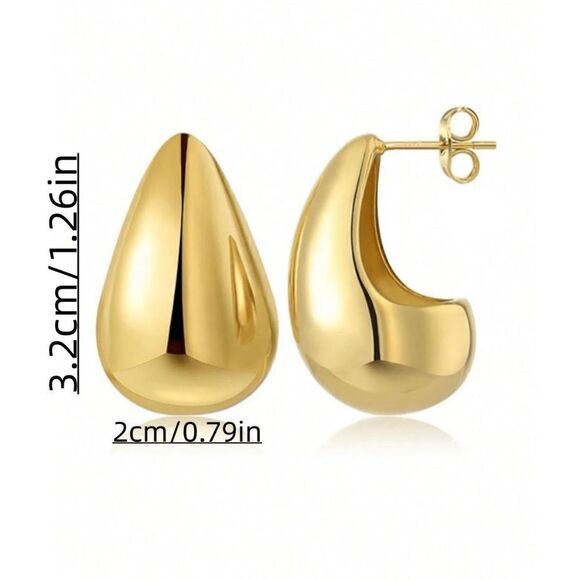 5/$25 Gold Color Open Hoops - Picture 3 of 3